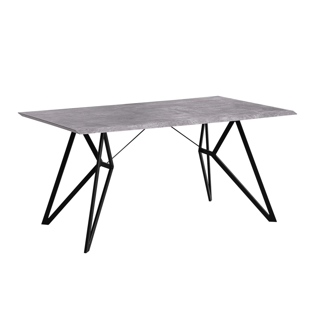 Beliani Jedálenský stôl 160 x 90 cm betónový vzhľad BUSCOT